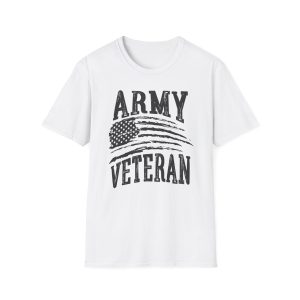 Army Veteran Flag Military Unisex Softstyle T-Shirt