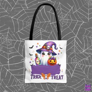 Boo Bag Purple Ghost Tote Bag (AOP)